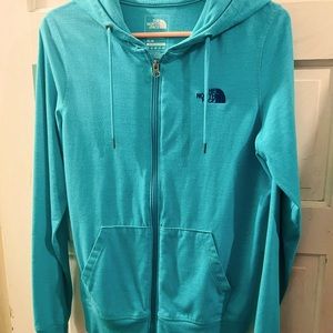 Teal north Face zip up